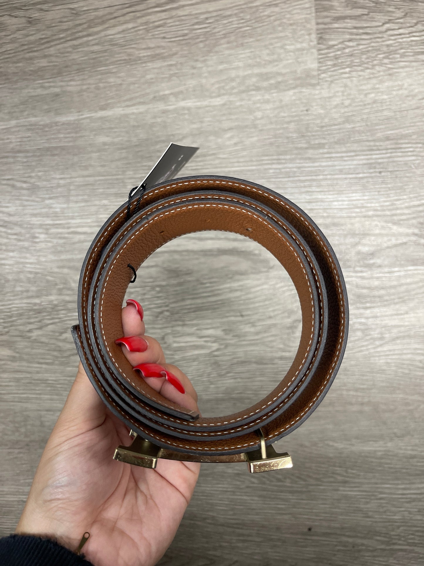 Hermes Black Gold Buckle (90-32) Belt