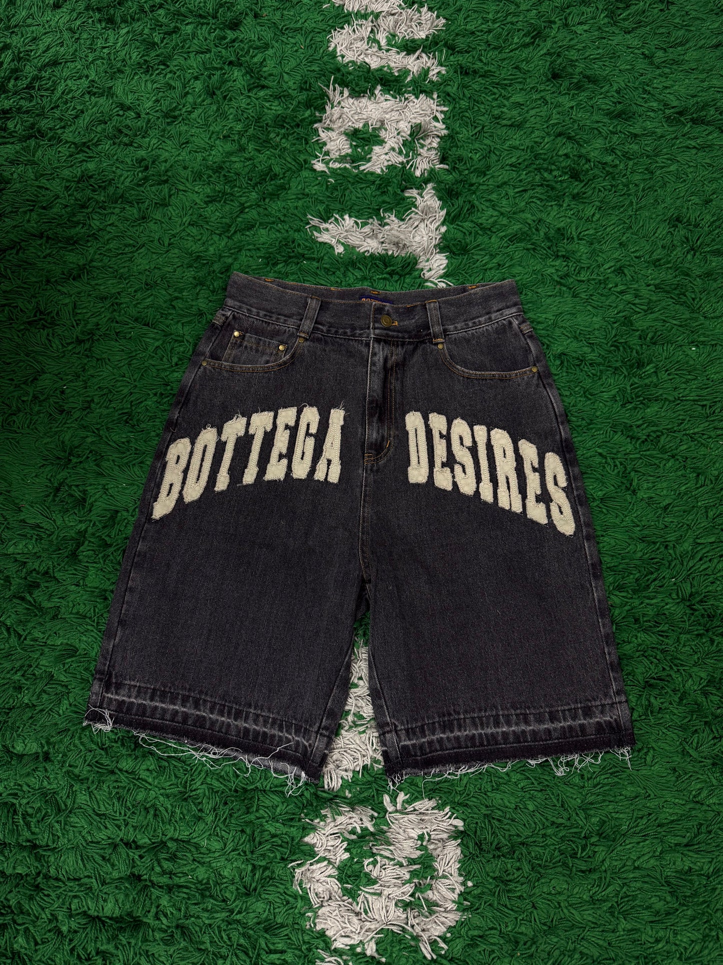 Bottega Desires Jean Shorts Black Denim