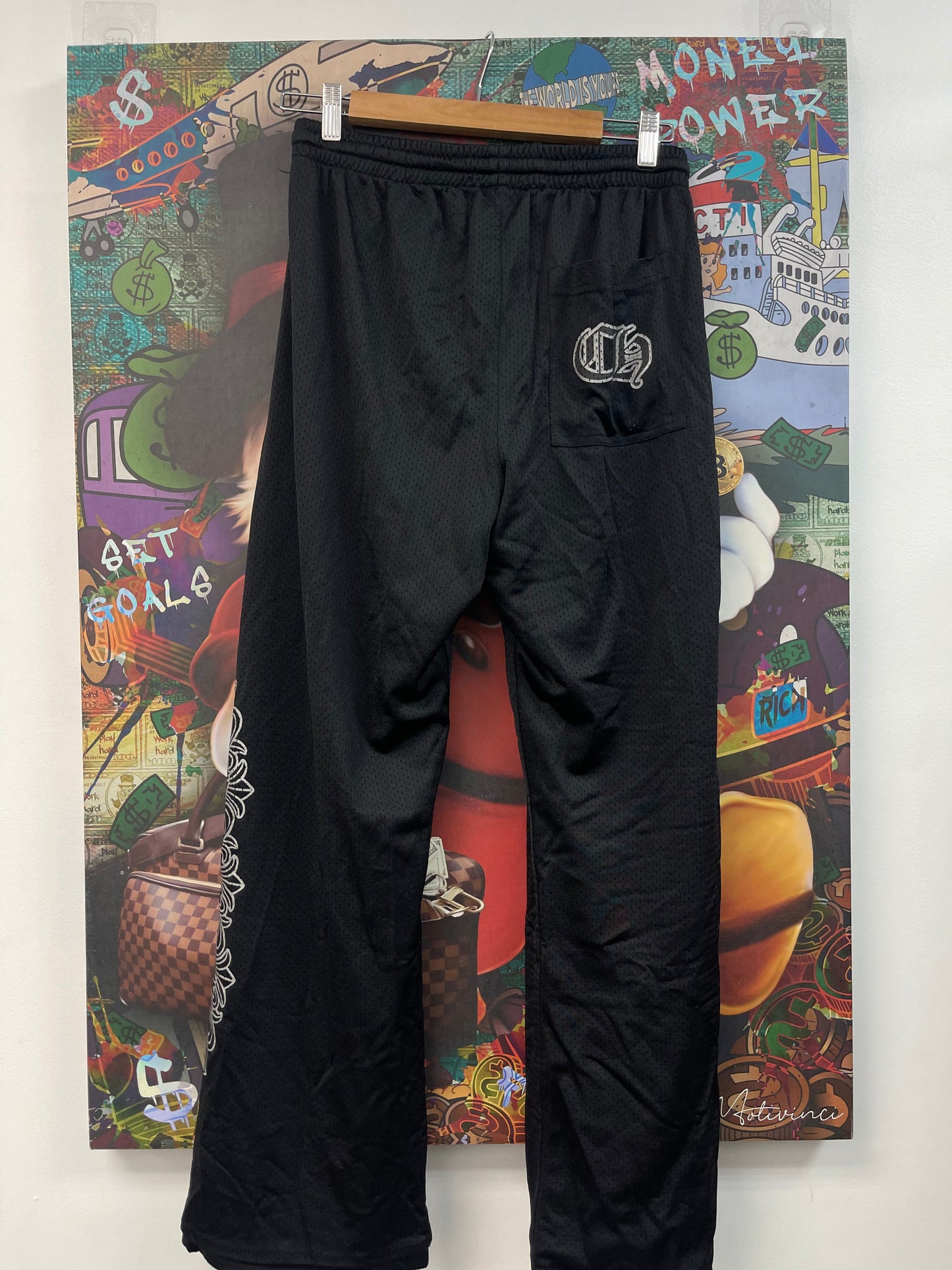 Chrome Hearts Black Mesh Pants New Medium