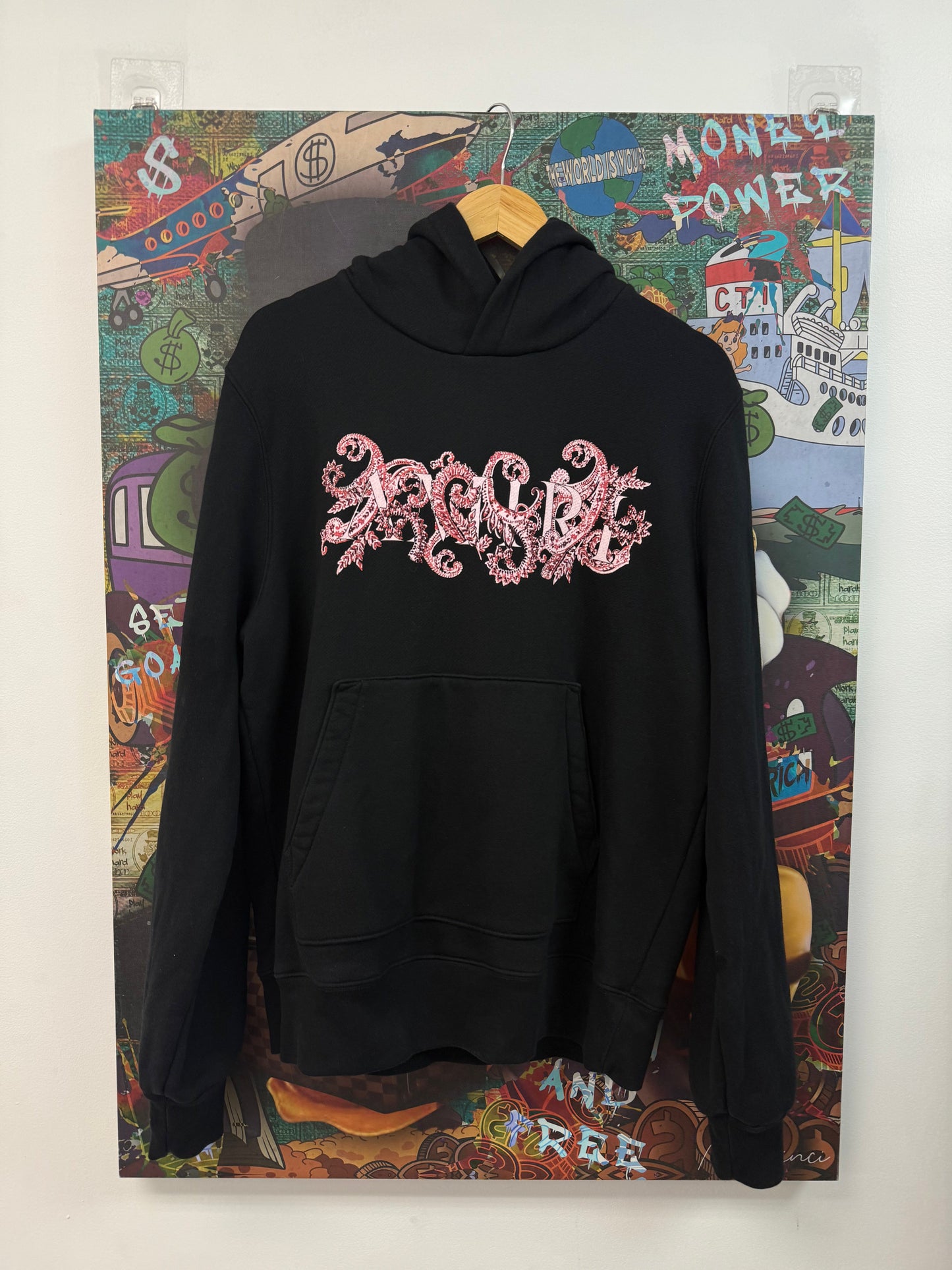 Amiri Black Dragon Logo Hoodie