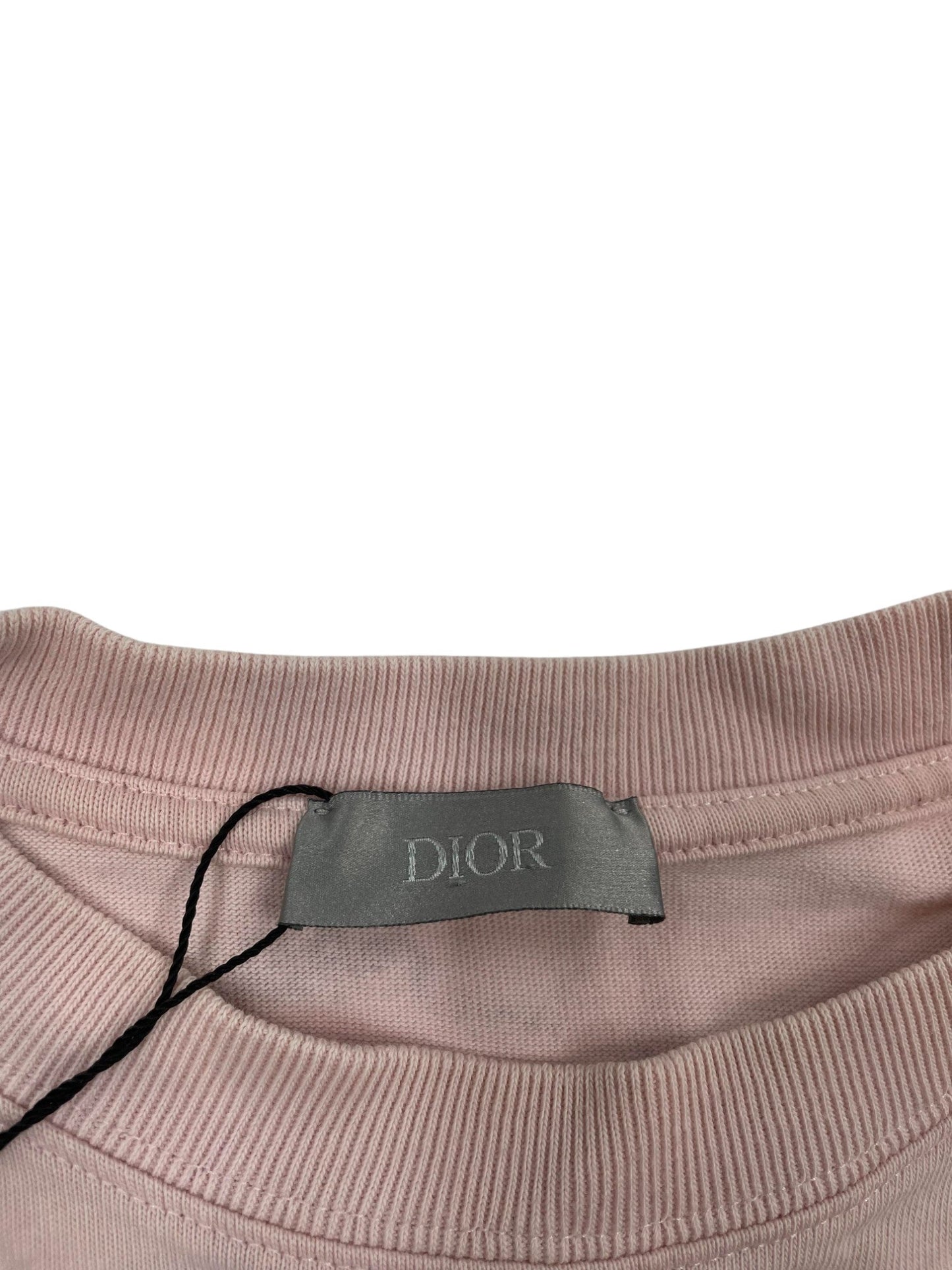 Dior Floral Patch Tee Dust Pink