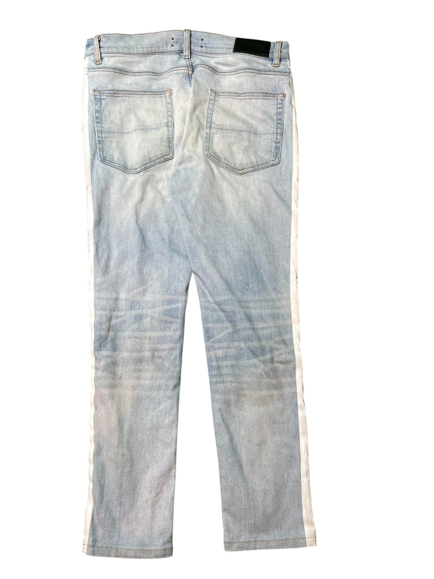 Amiri Thrasher White Stripe Light Wash Jeans