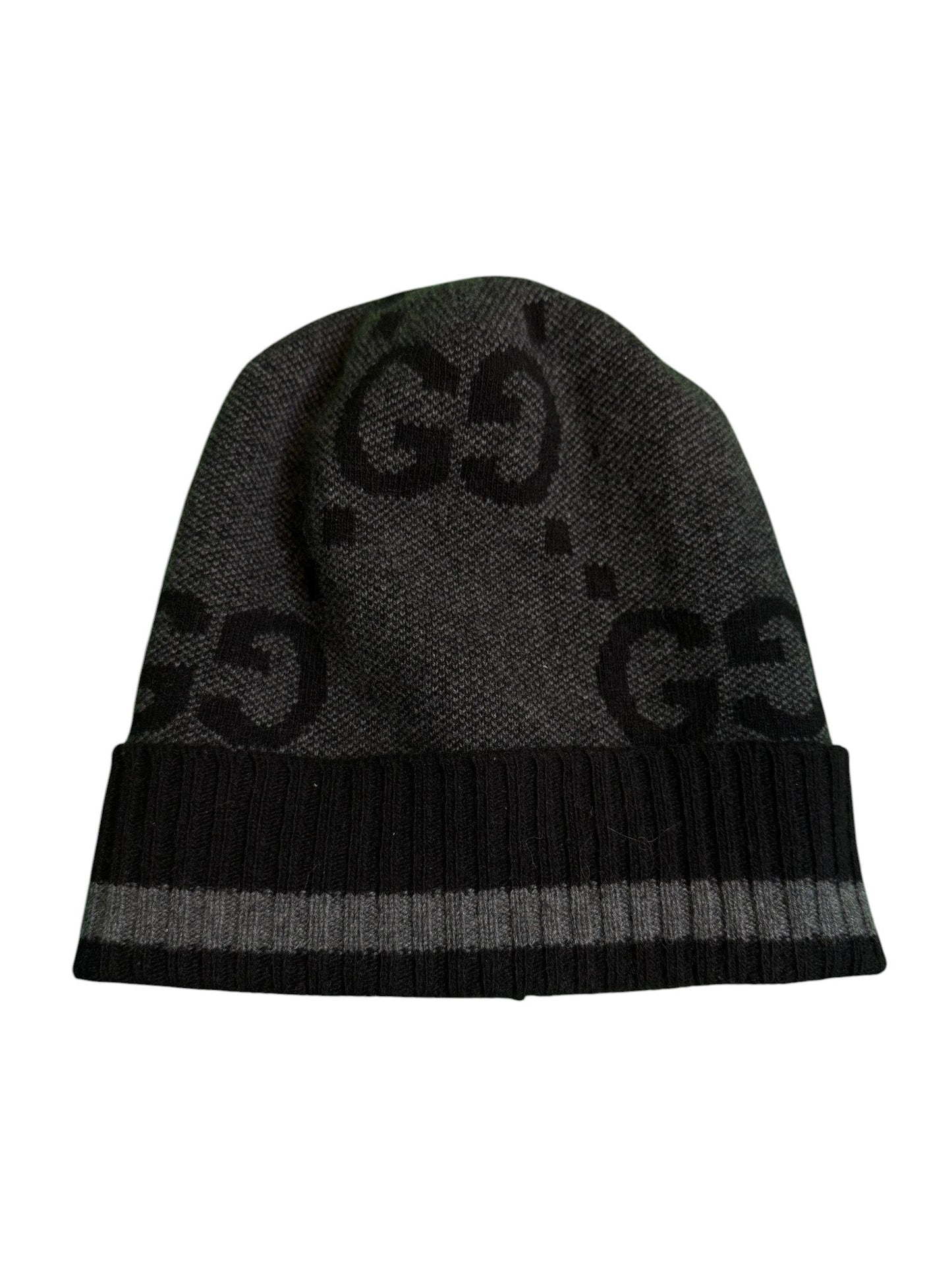 Gucci Knit Cashmere Grey Black Beanie