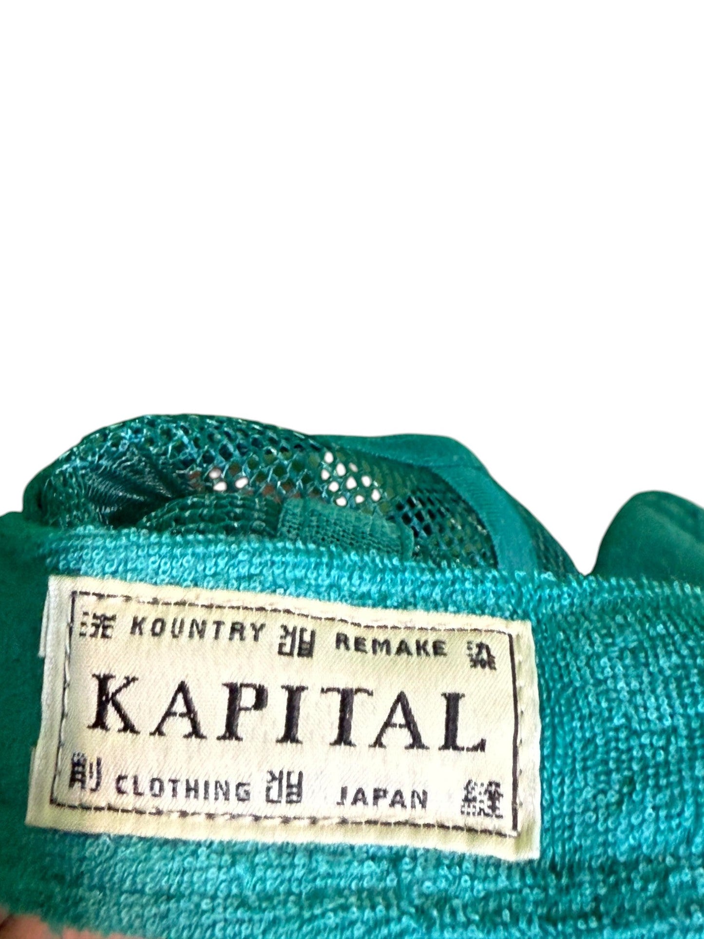 Kapital Trucker Teal Tan Hat