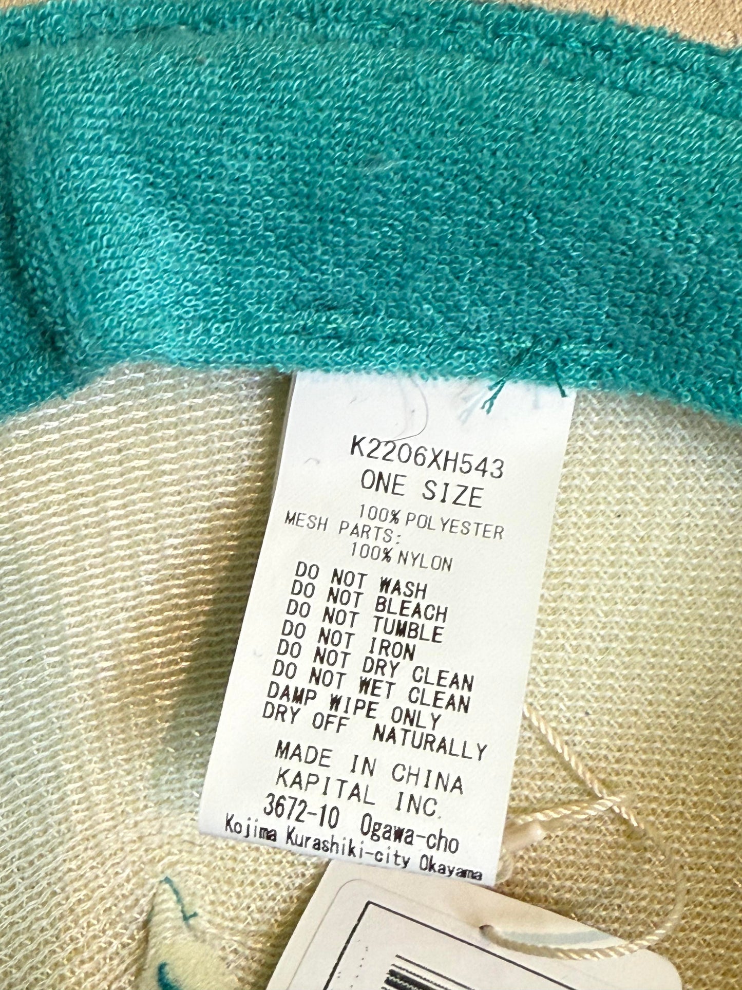 Kapital Trucker Teal Tan Hat