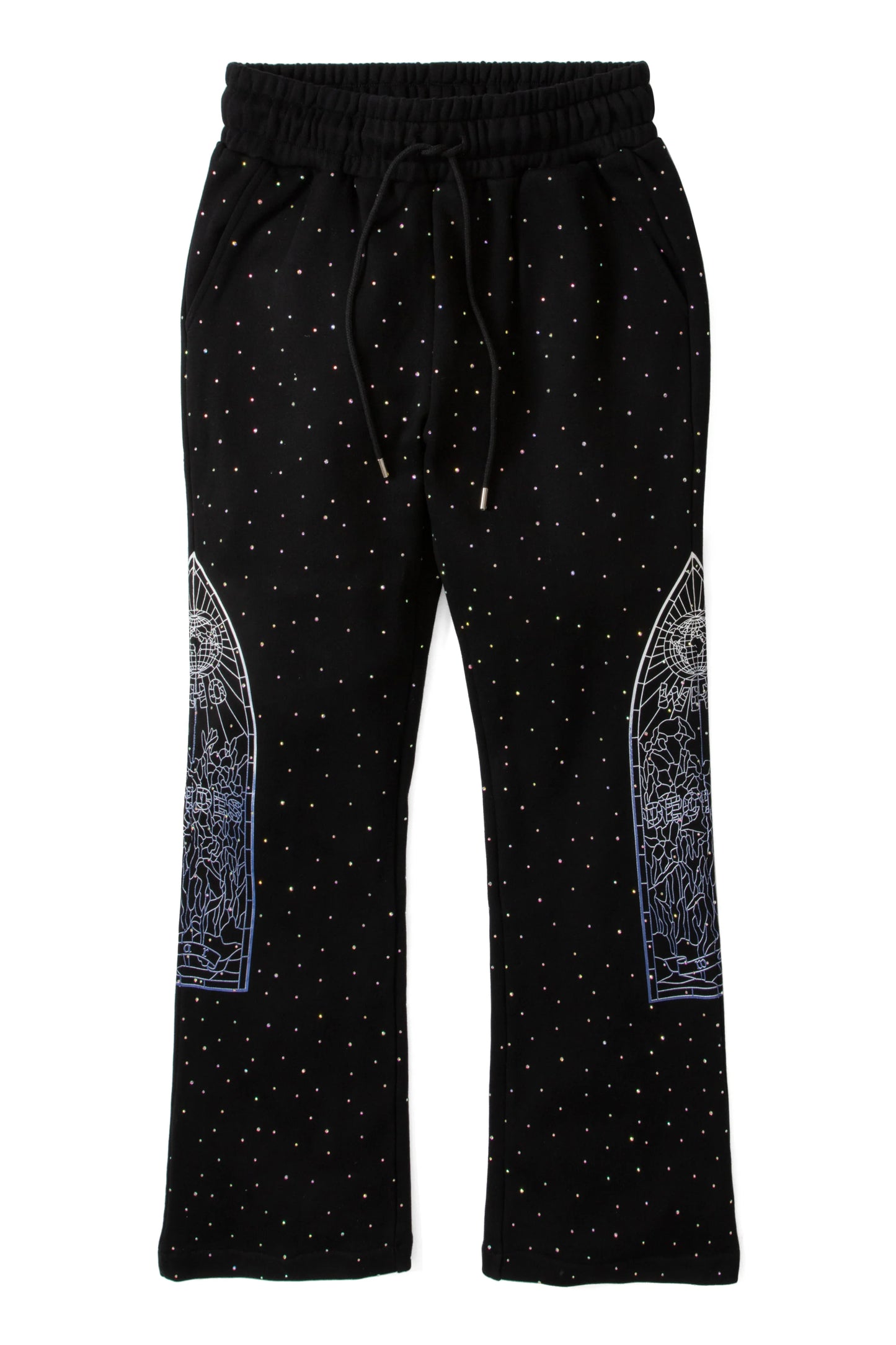 WDW "Stained Glass" Rhinestone Coal Sweats