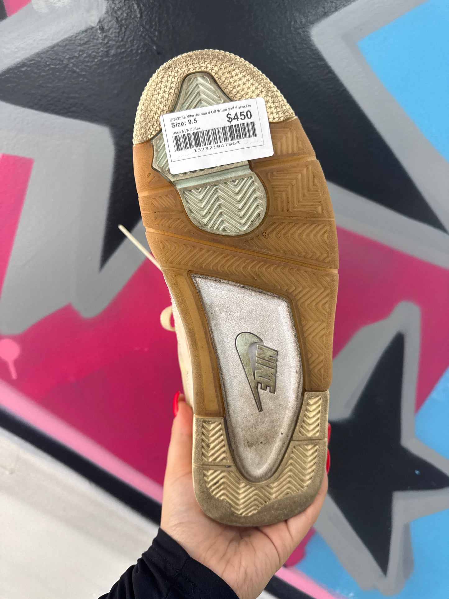 Off-White Nike Jordan 4 Off White Sail Sneakers