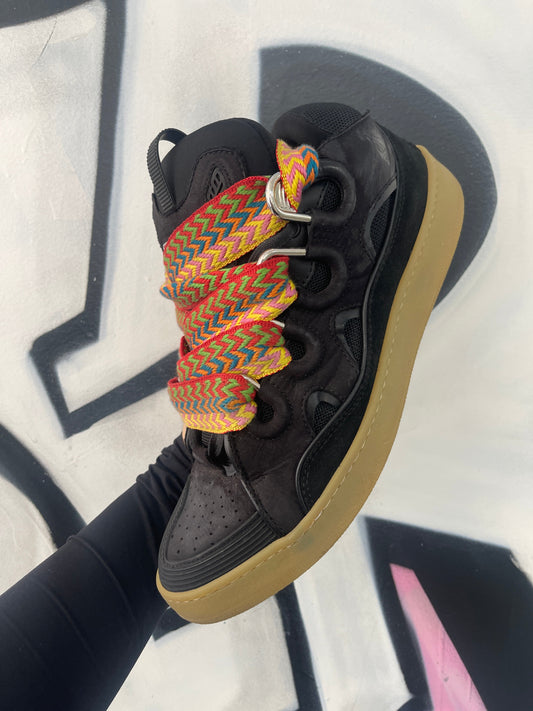 Lanvin Black Multi Gum Sneakers