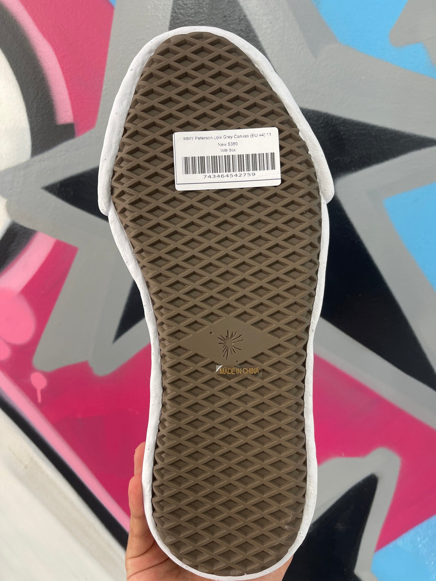 MMY Peterson Low Grey Canvas (EU 44) New With Box