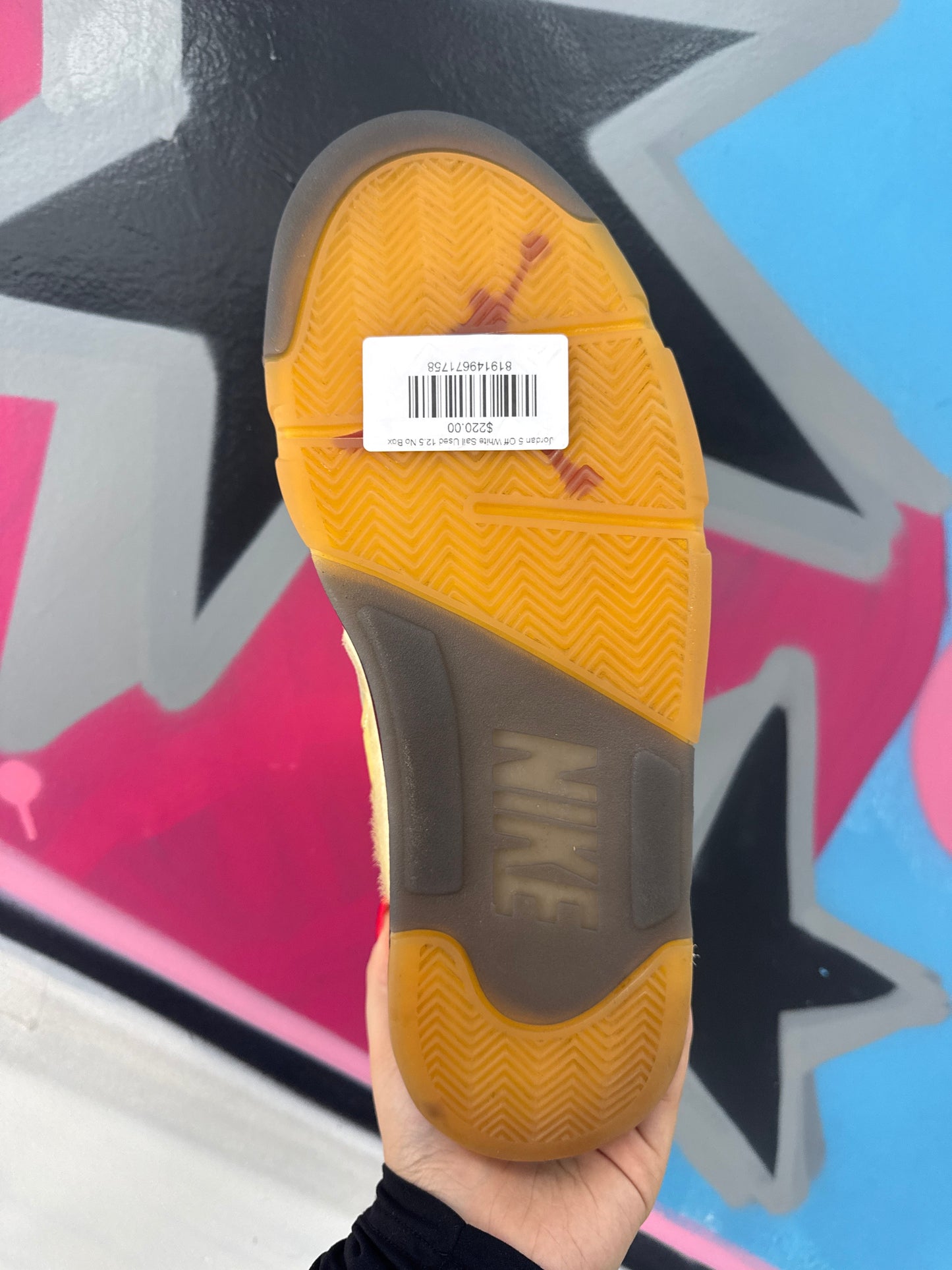 Jordan 5 Off White Sail Used 12.5 No Box