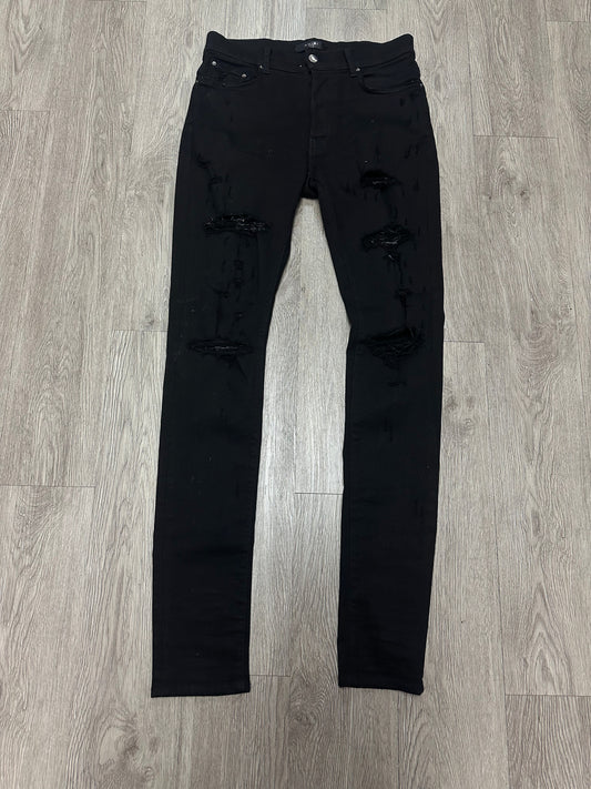 Amiri Plain Thrasher Black Ripped Jeans