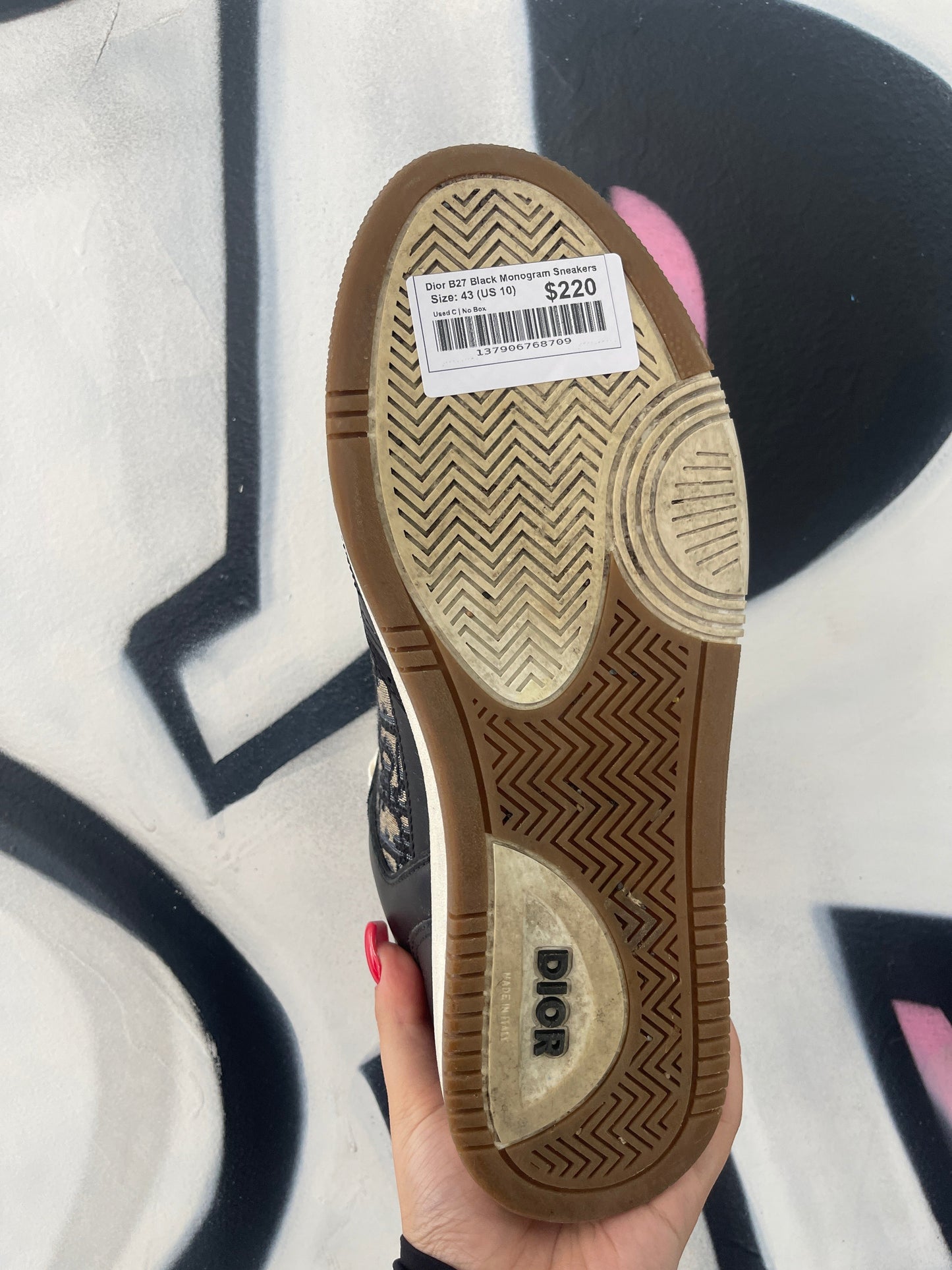 Dior B27 Black Monogram Sneakers
