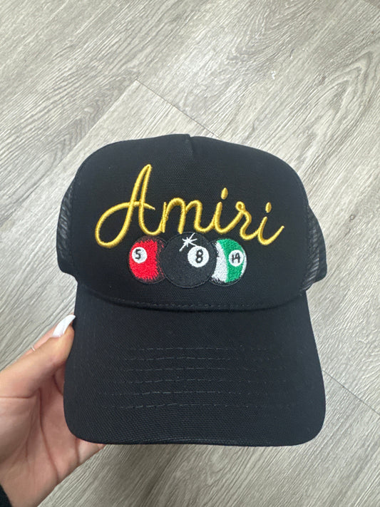 Amiri Billiards Trucker Black New With Tags