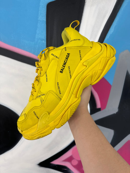 Balenciaga Triple S Yellow All Over Sneakers