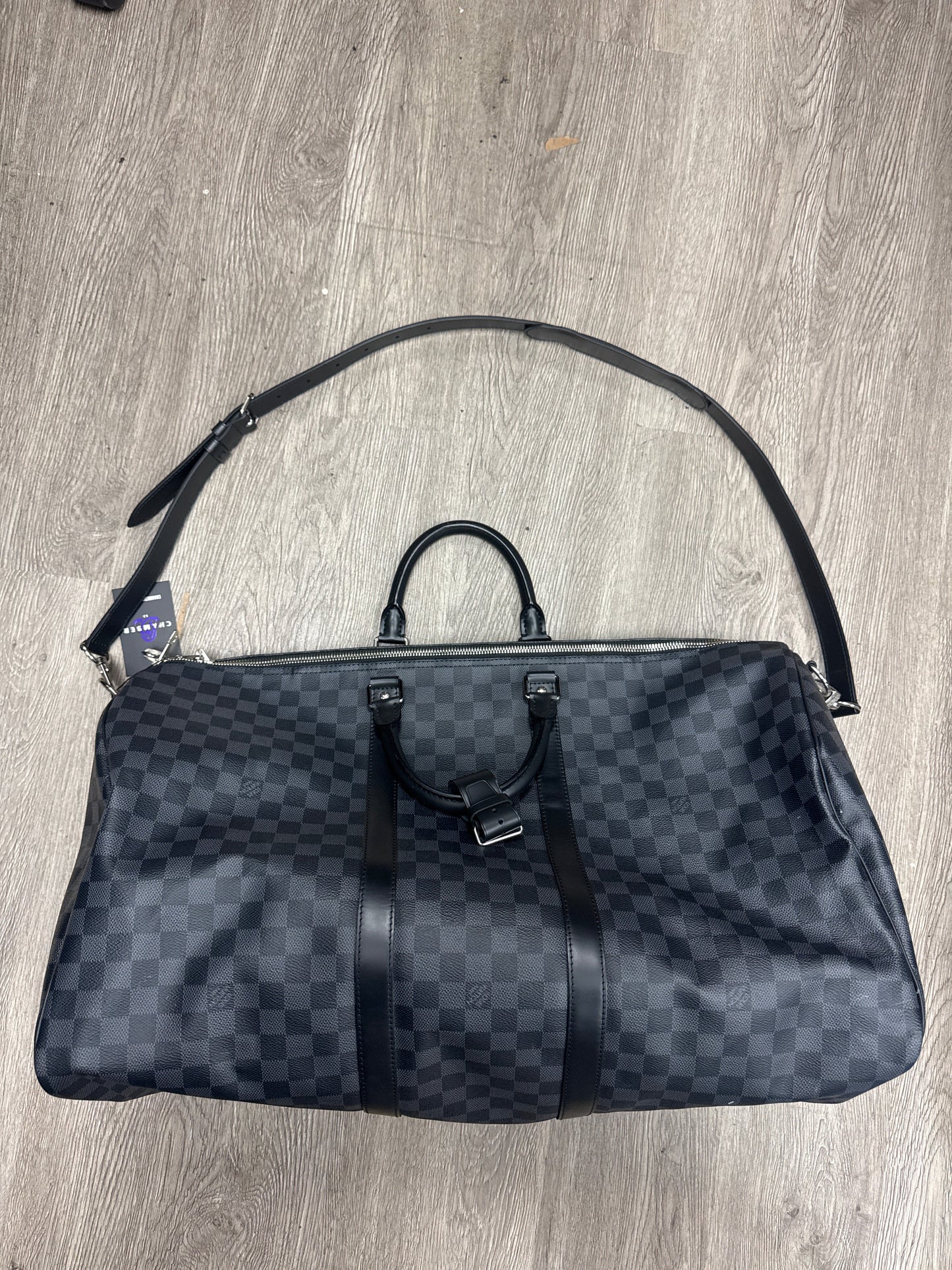 LV Black Damier Duffle Bag