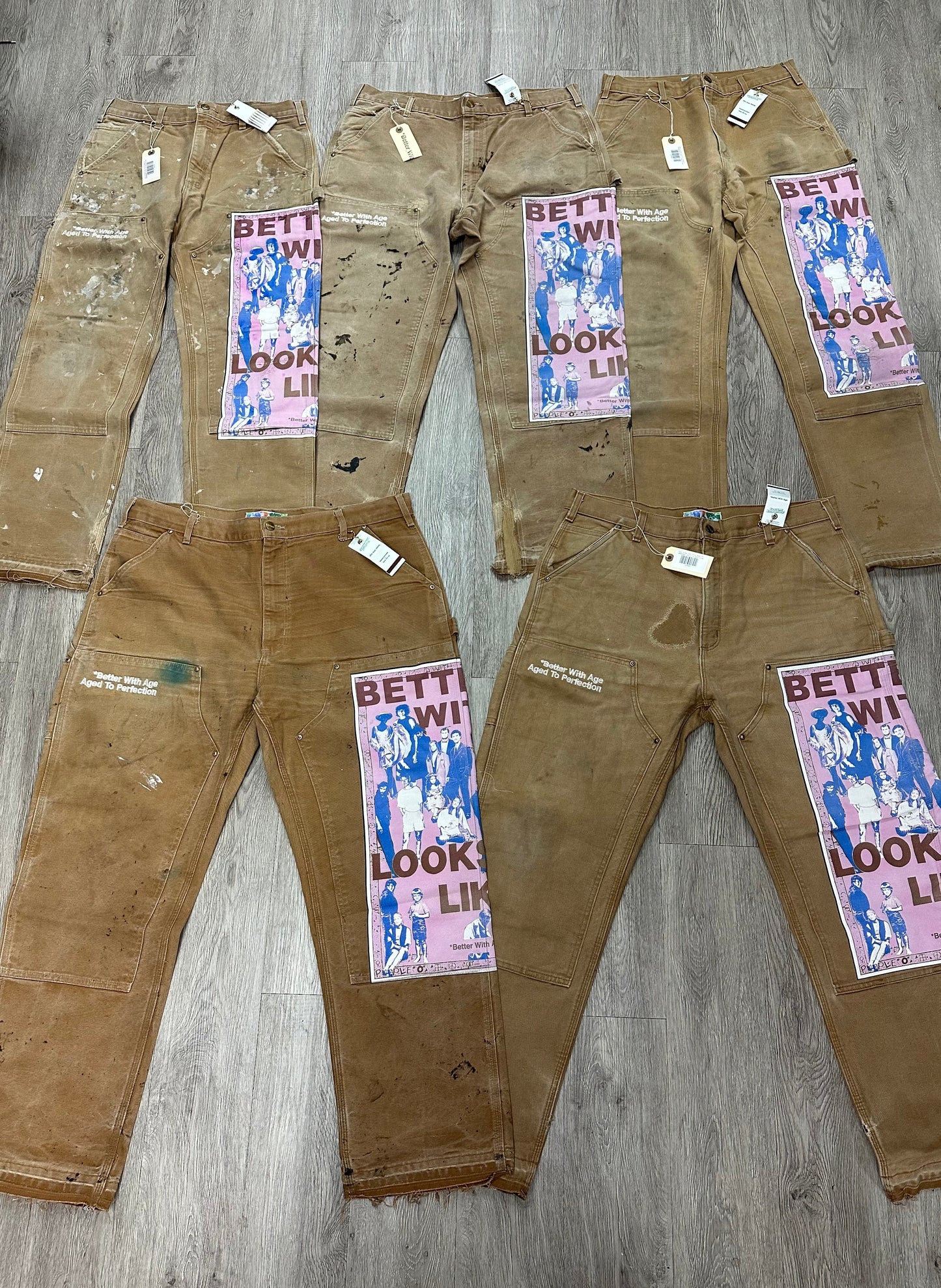 Better with Age "Looks Like You" Beige & Tan Jeans