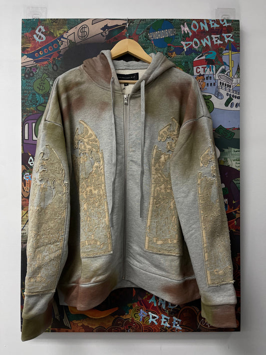 WDW Signature Mechanic Zip Up Vintage Grey  New With Tags