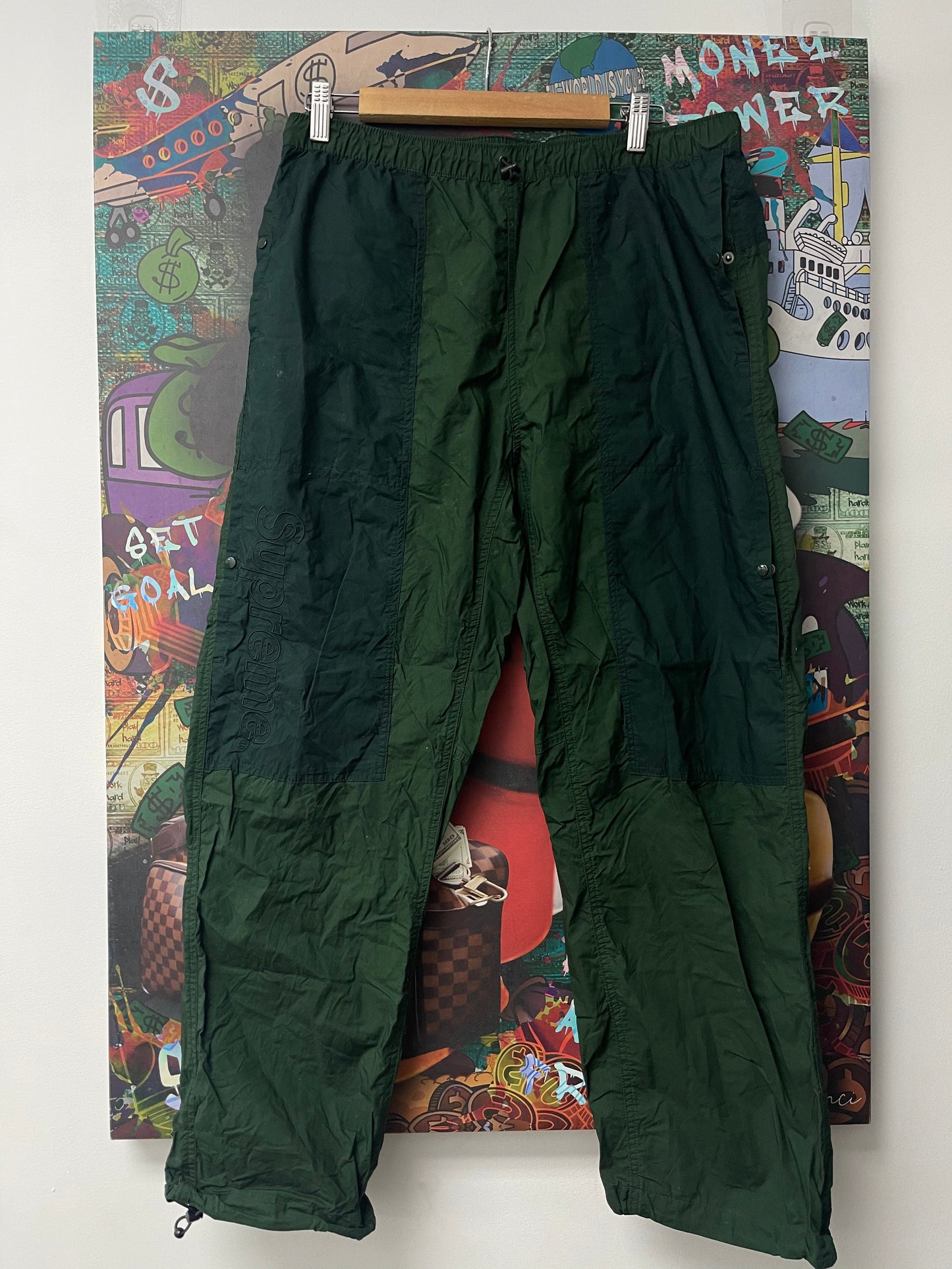 Supreme Green Side Logo Track Pants
