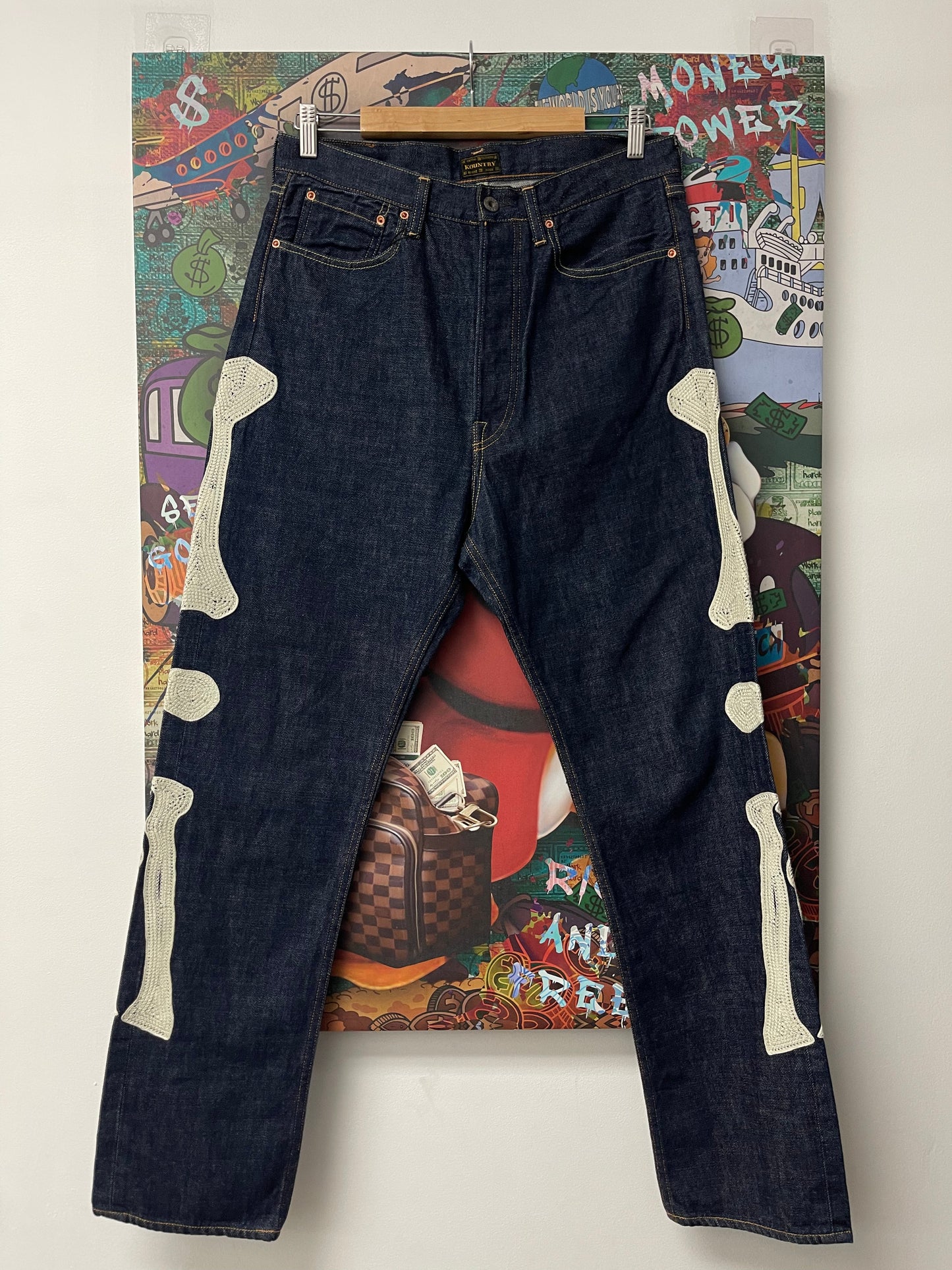 Kapital Bone Navy Selvedge Denim Jeans