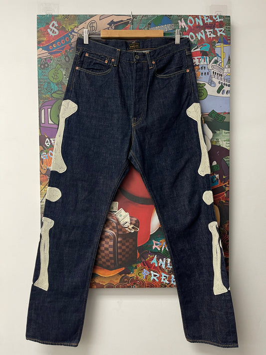 Kapital Bone Navy Selvedge Denim Jeans