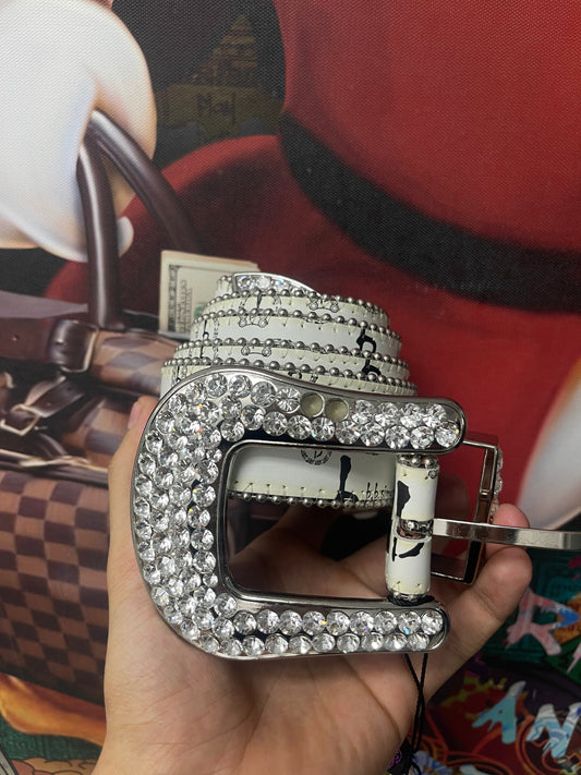 BB Simon Studded Monogram Belt