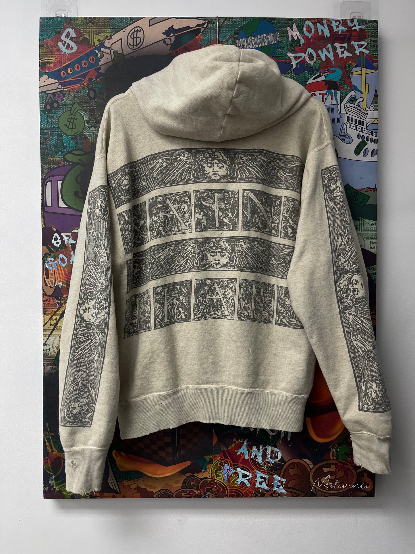 Saint Michael Denim Tears Distressed Hoodie