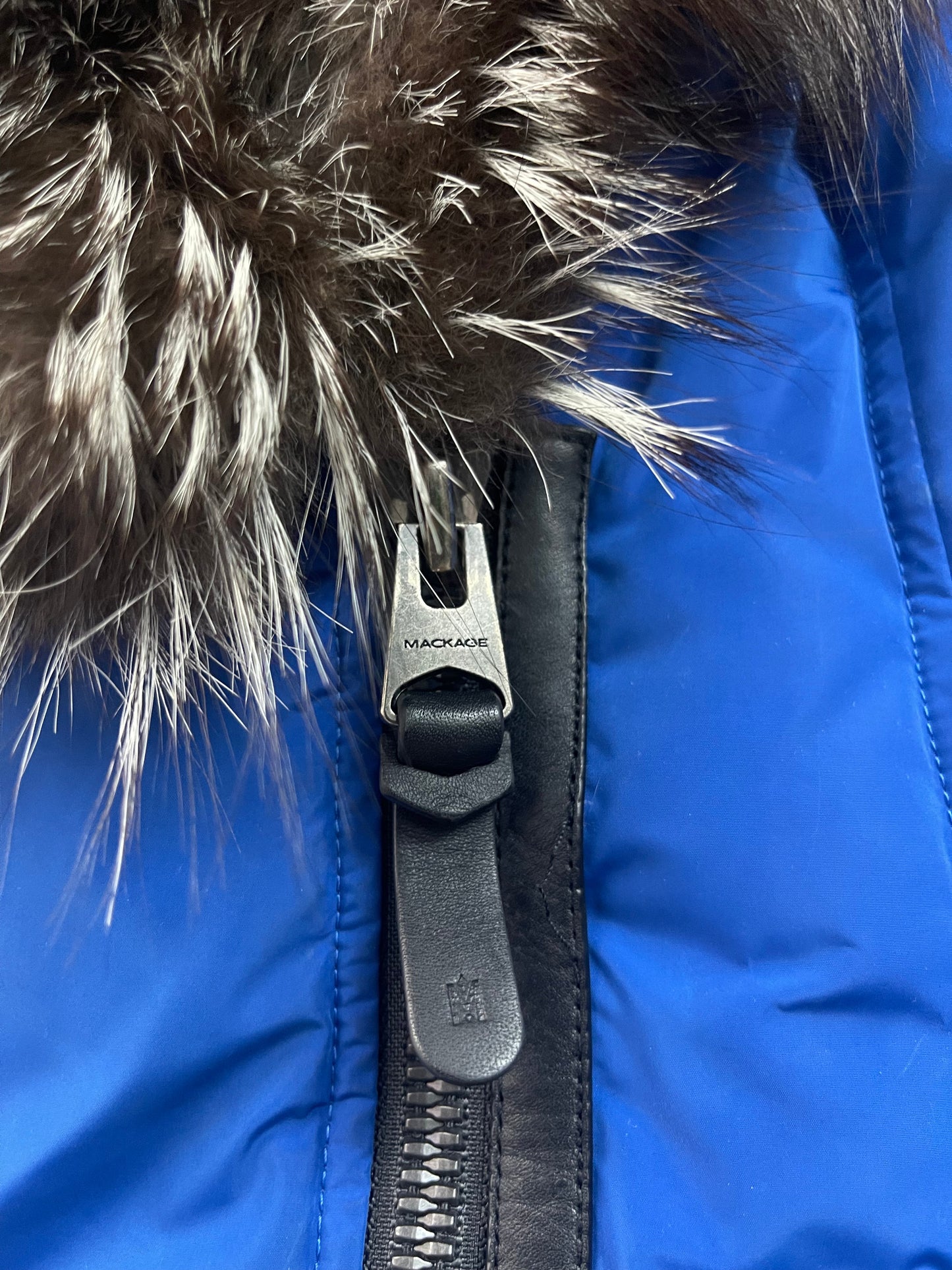 Mackage Jacket Blue Adali Women's Fur Used Small