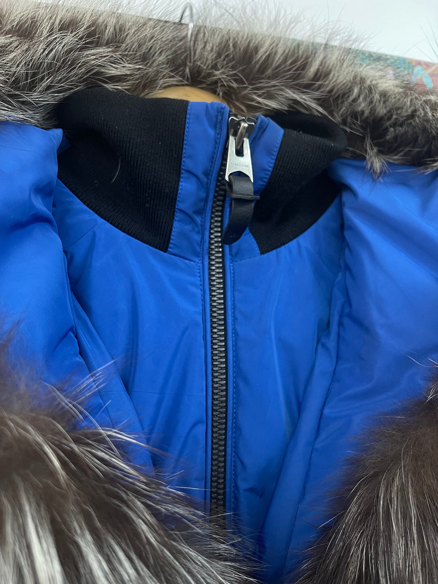 Mackage Jacket Blue Adali Women's Fur Used Small