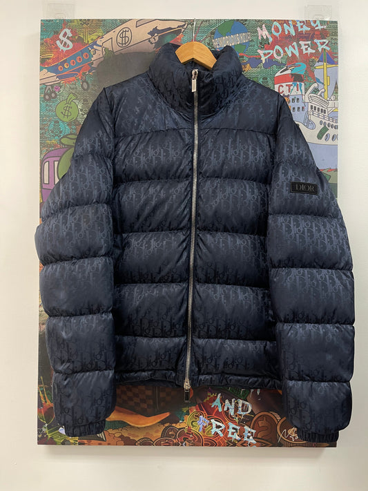 Dior Oblique Puffer Jacket Navy Used 52 (Large)