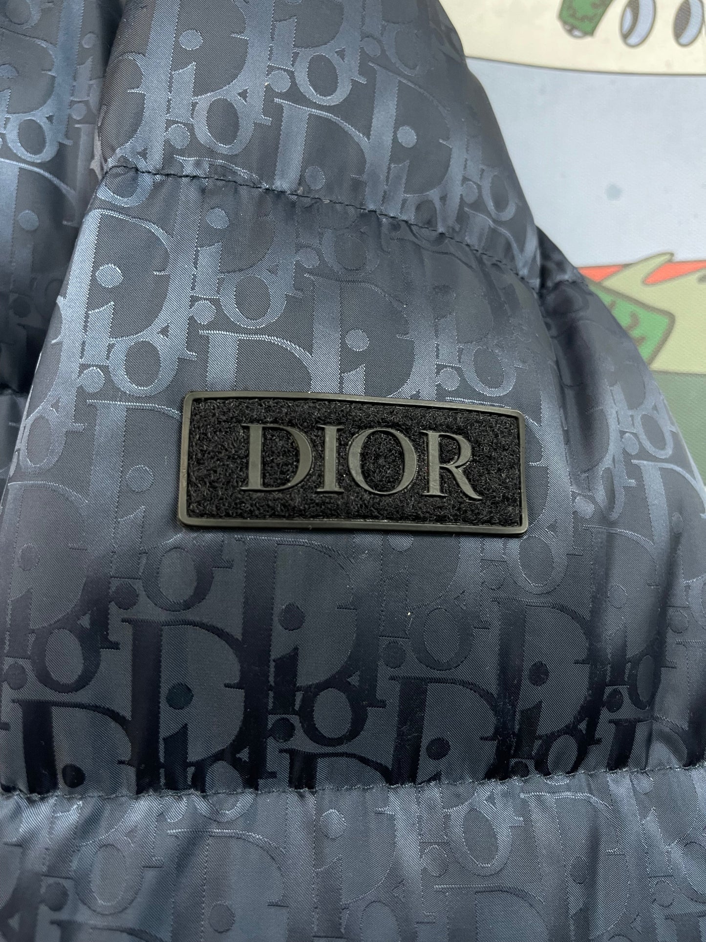 Dior Oblique Puffer Jacket Navy Used 52 (Large)