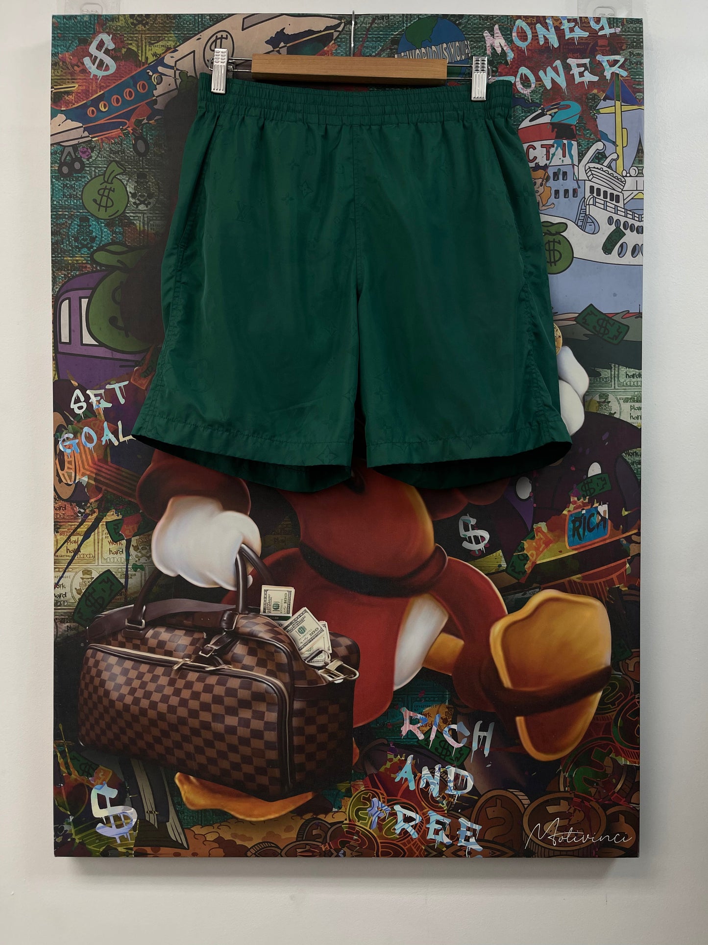 LV Green Monogram Swim Trunks Shorts