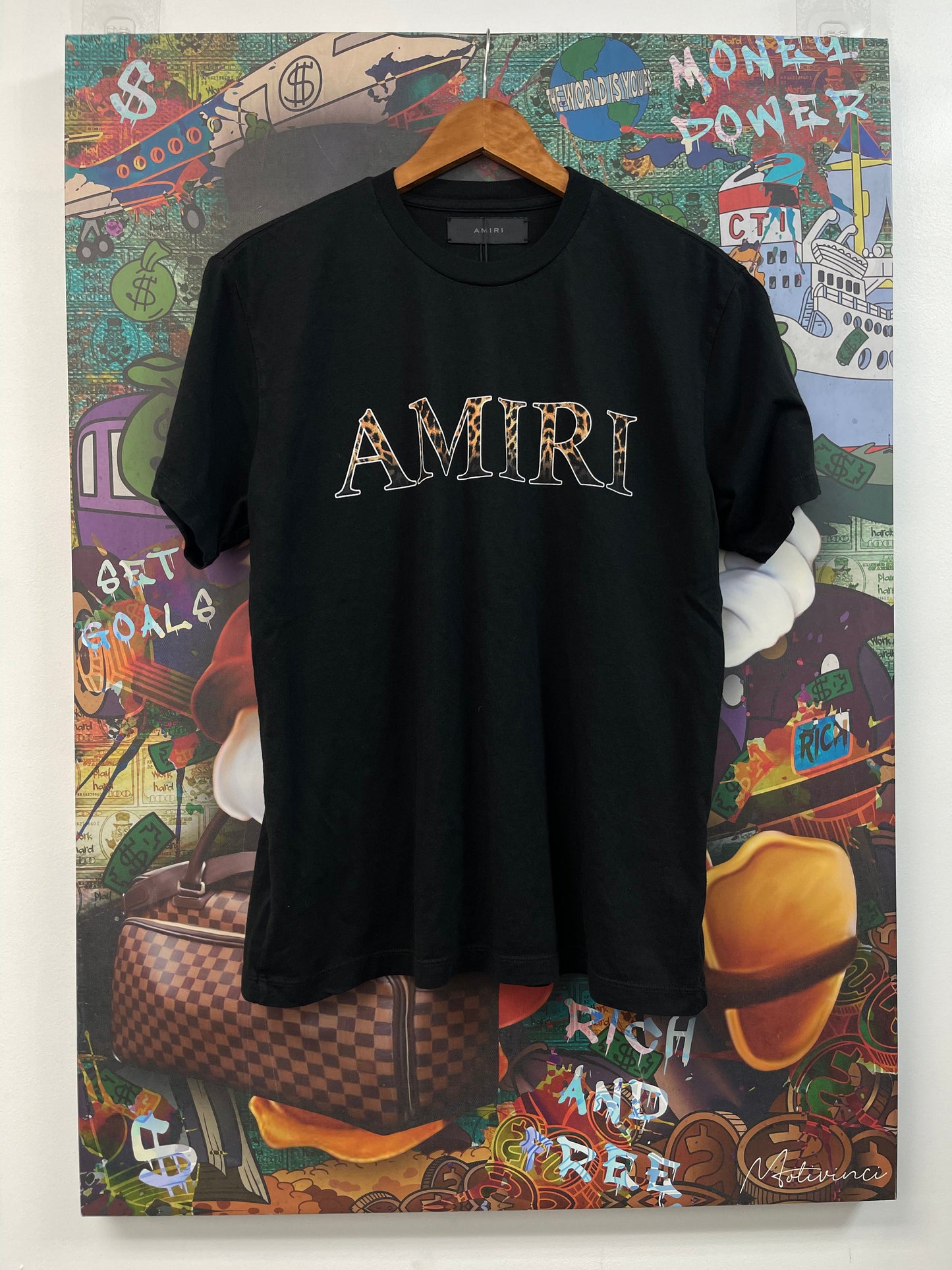 Amiri Cheetah Coro Logo Tee