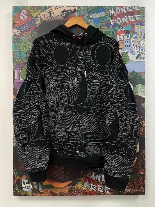 WDW Duality Embroidered Hoodie Black Used XS N/A