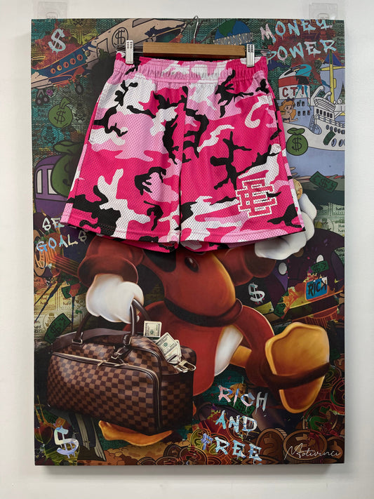 Eric Emanuel Pink Camo Shorts