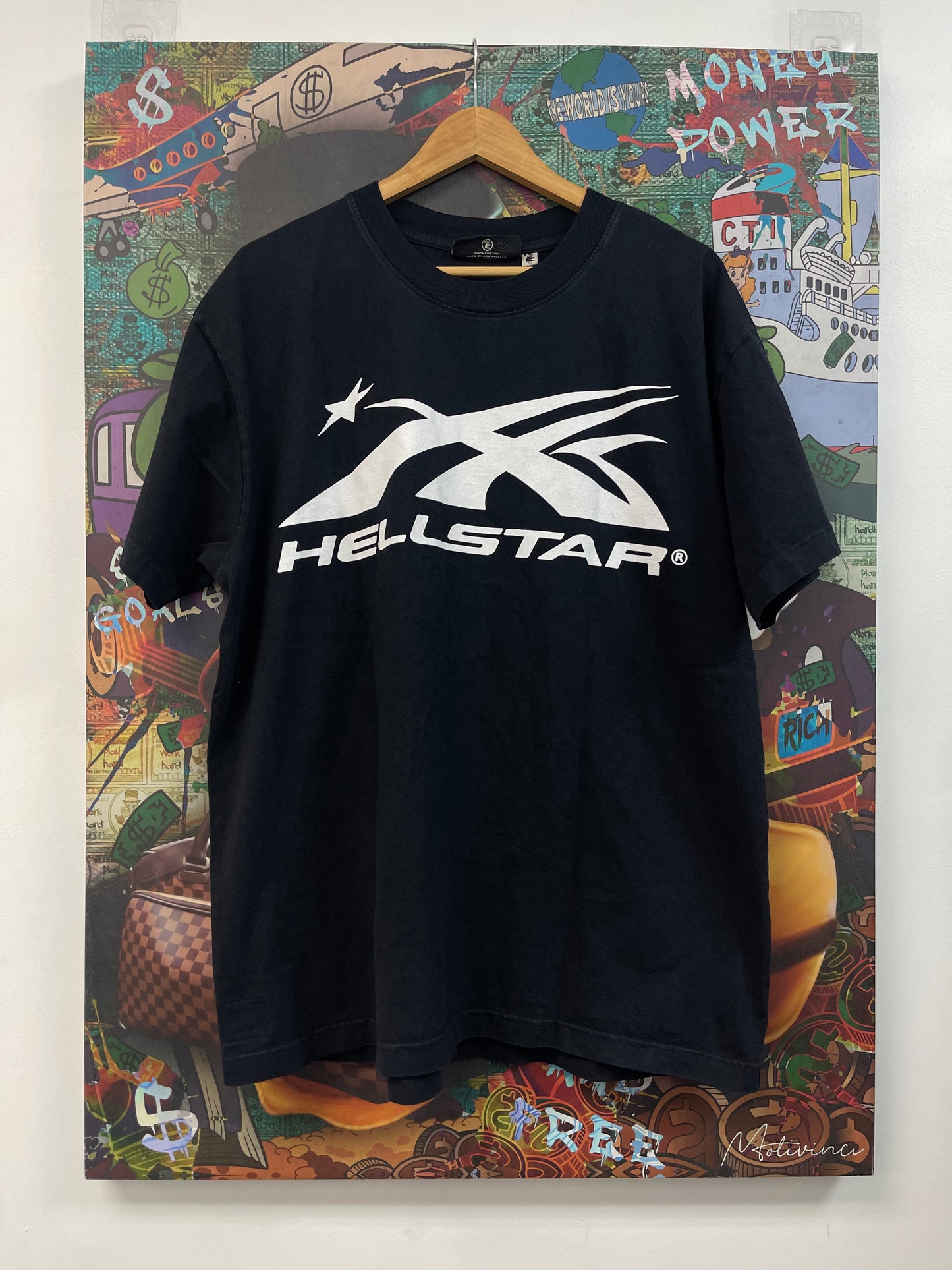 Hellstar Classic Logo Black White Tee