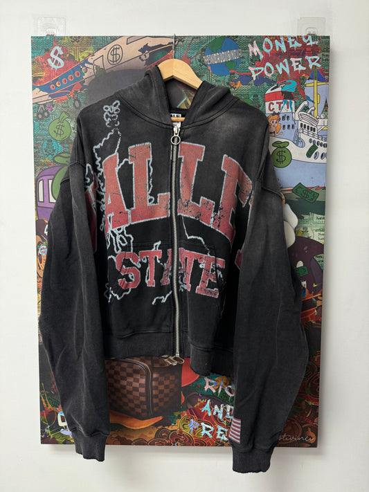 VALE Alumni Zip Up Black Red New Large With Tags
