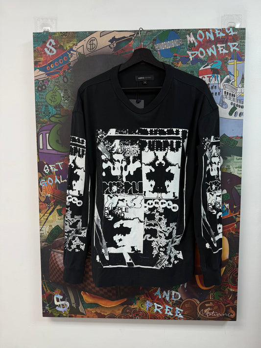 Purple Brand Black Longsleeve Tee