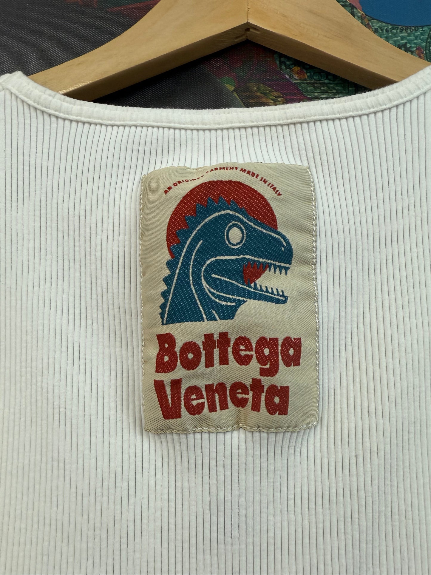 Bottega Veneta White Logo Tank Top