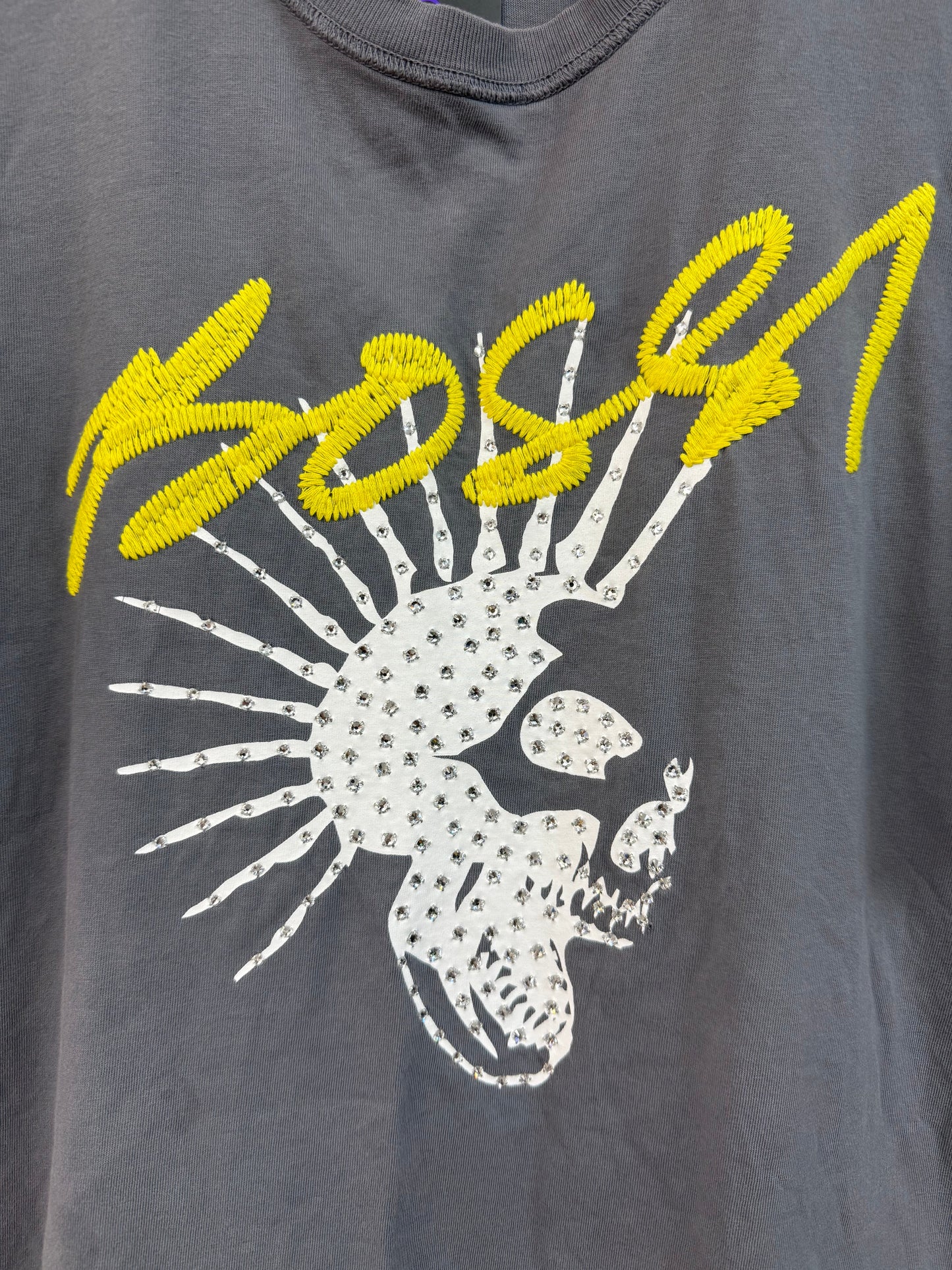 Bossi Studded Grey Yellow Tee