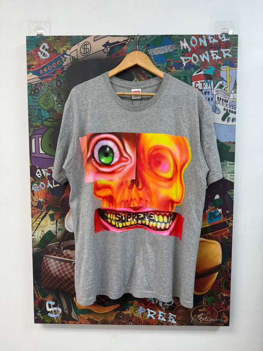 Supreme Grey Face Braces Tee