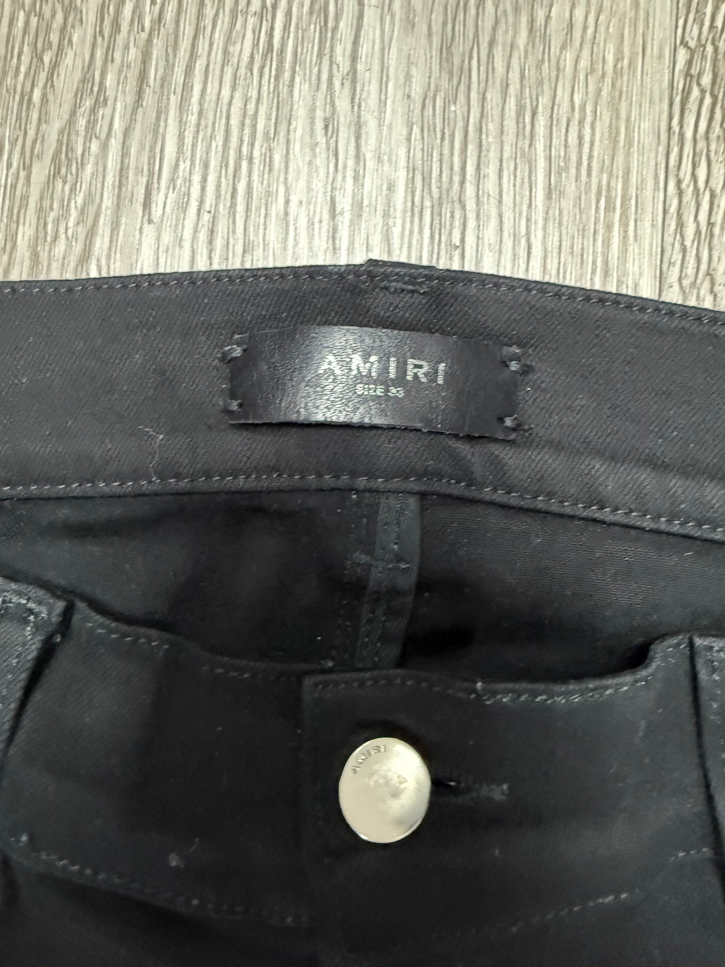 Amiri MX2 Black Black Patch Jeans