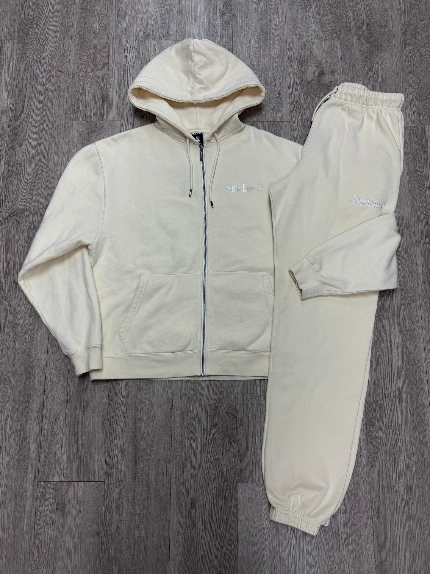 Sinclair Sweatsuit Cream Medium (Top) Small (Bottom) Used