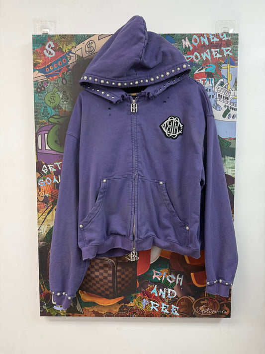Birth Of A Royal Child Purple Crystal Hoodie