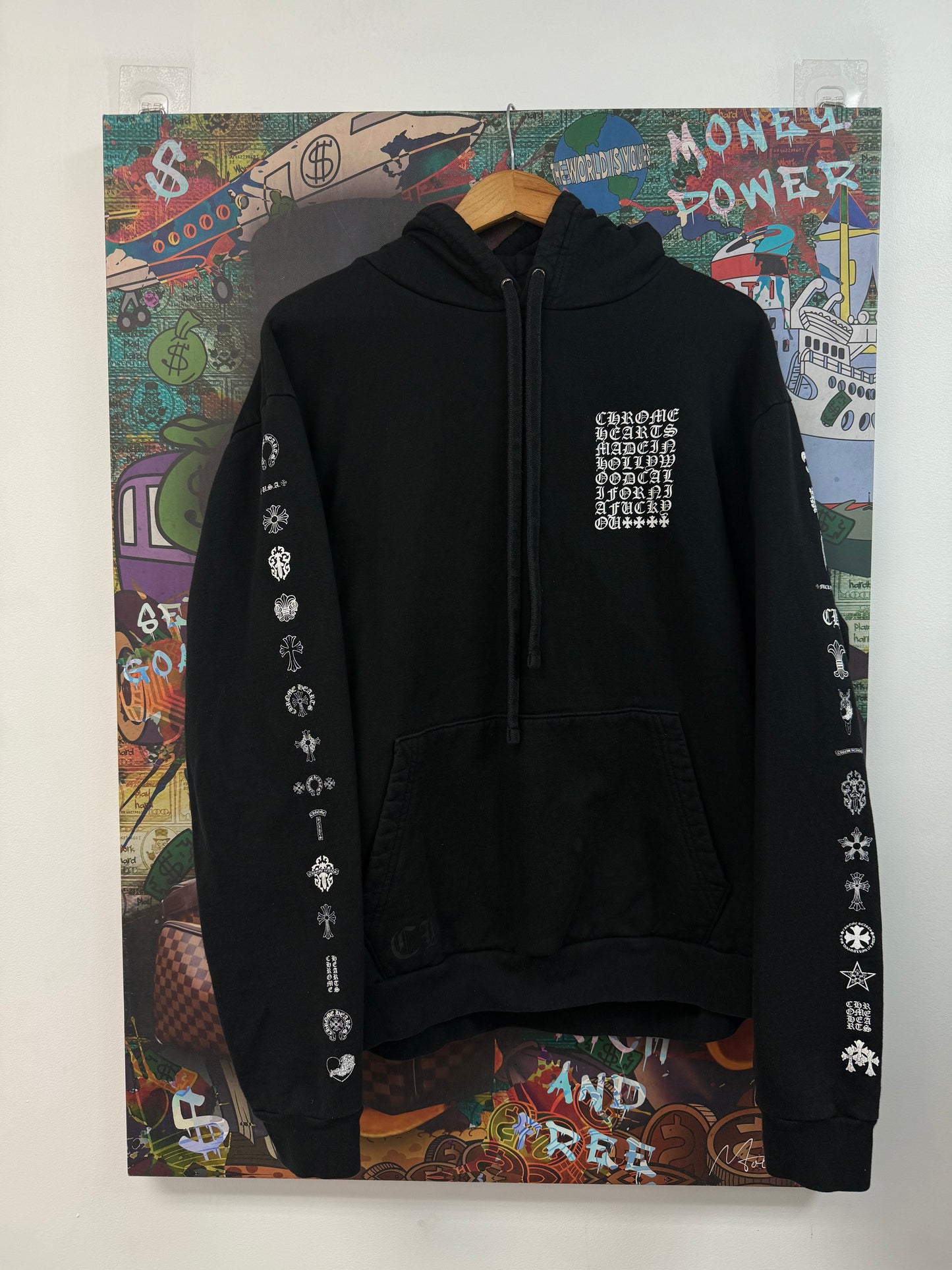 Chrome Hearts Black Eye Chart Multi Logo Hoodie