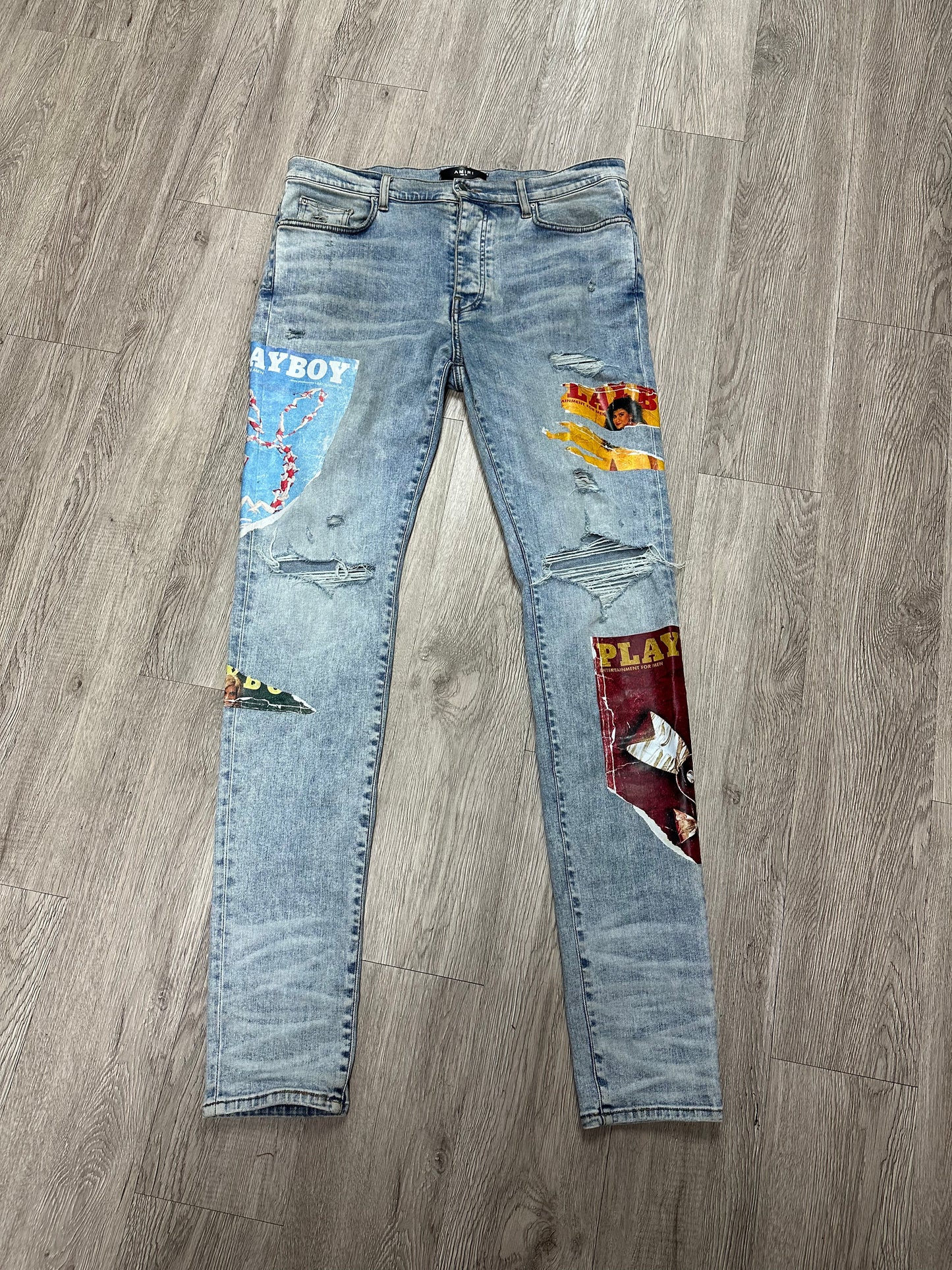 Amiri Light Wash Playboy Magazine 36
