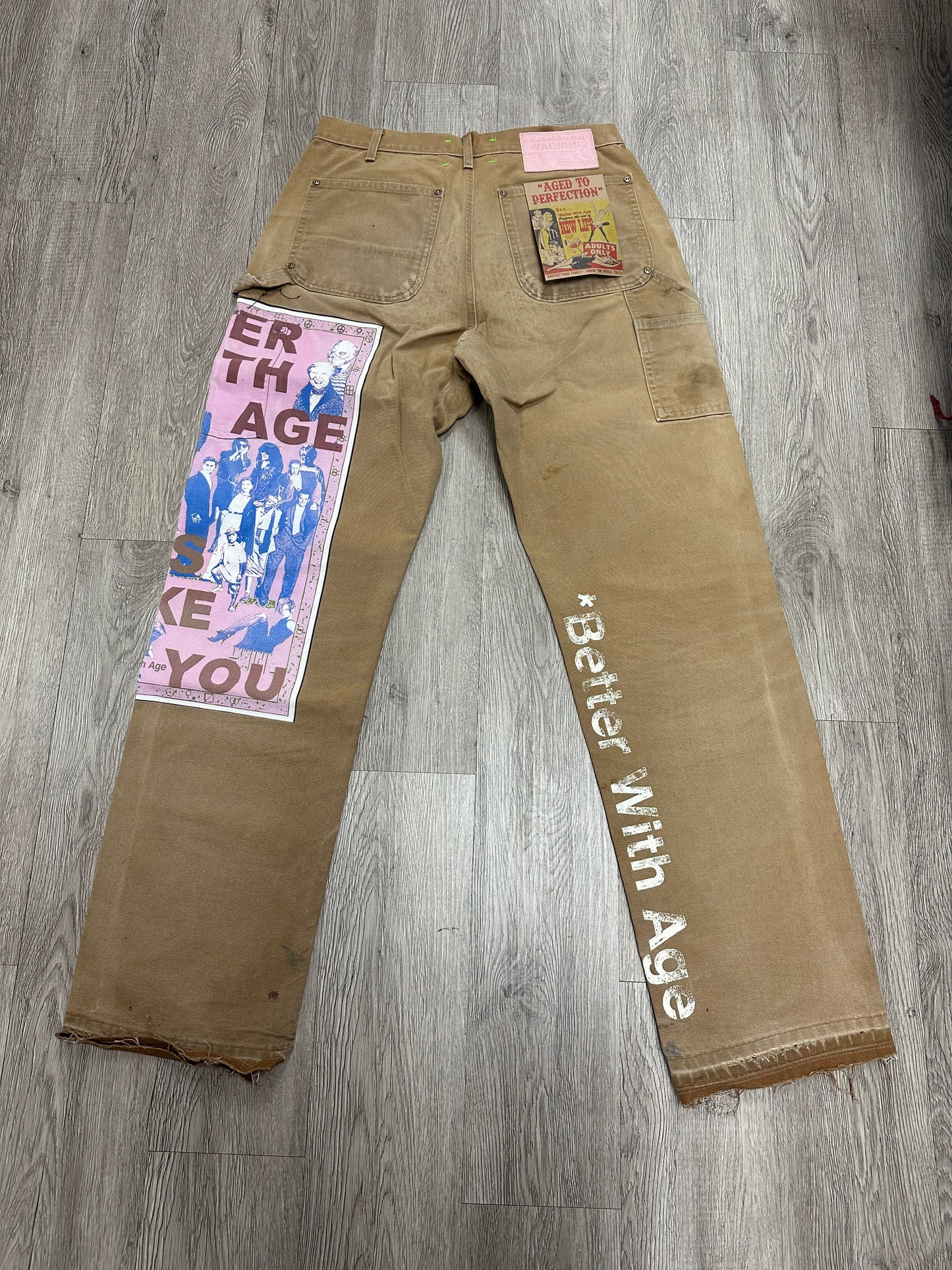 Better with Age "Looks Like You" Beige & Tan Jeans