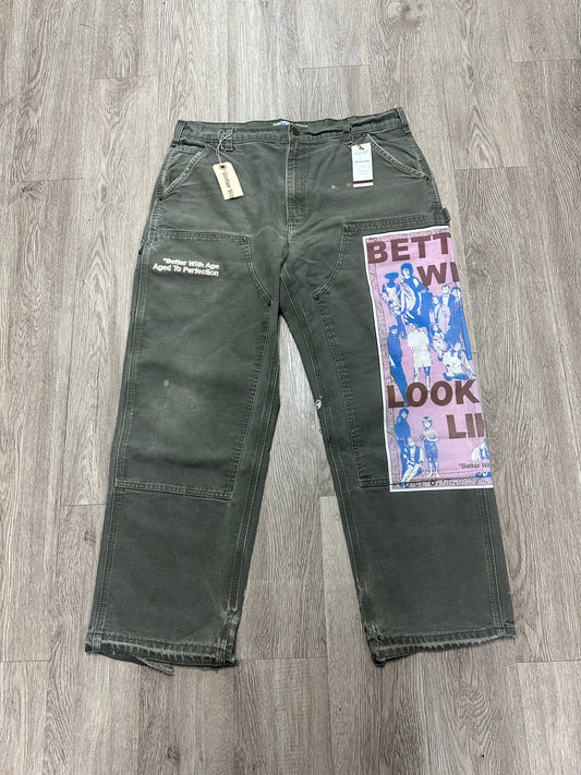 Better with Age "Looks Like You" Sage Green Jeans