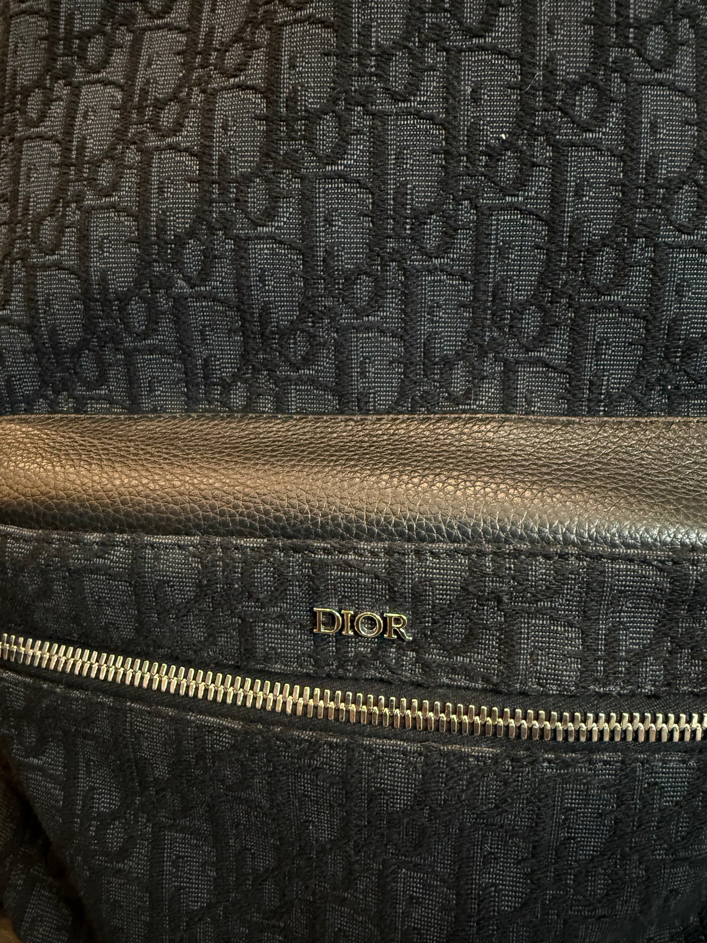 Dior Monogram Backpack Black Like New OS