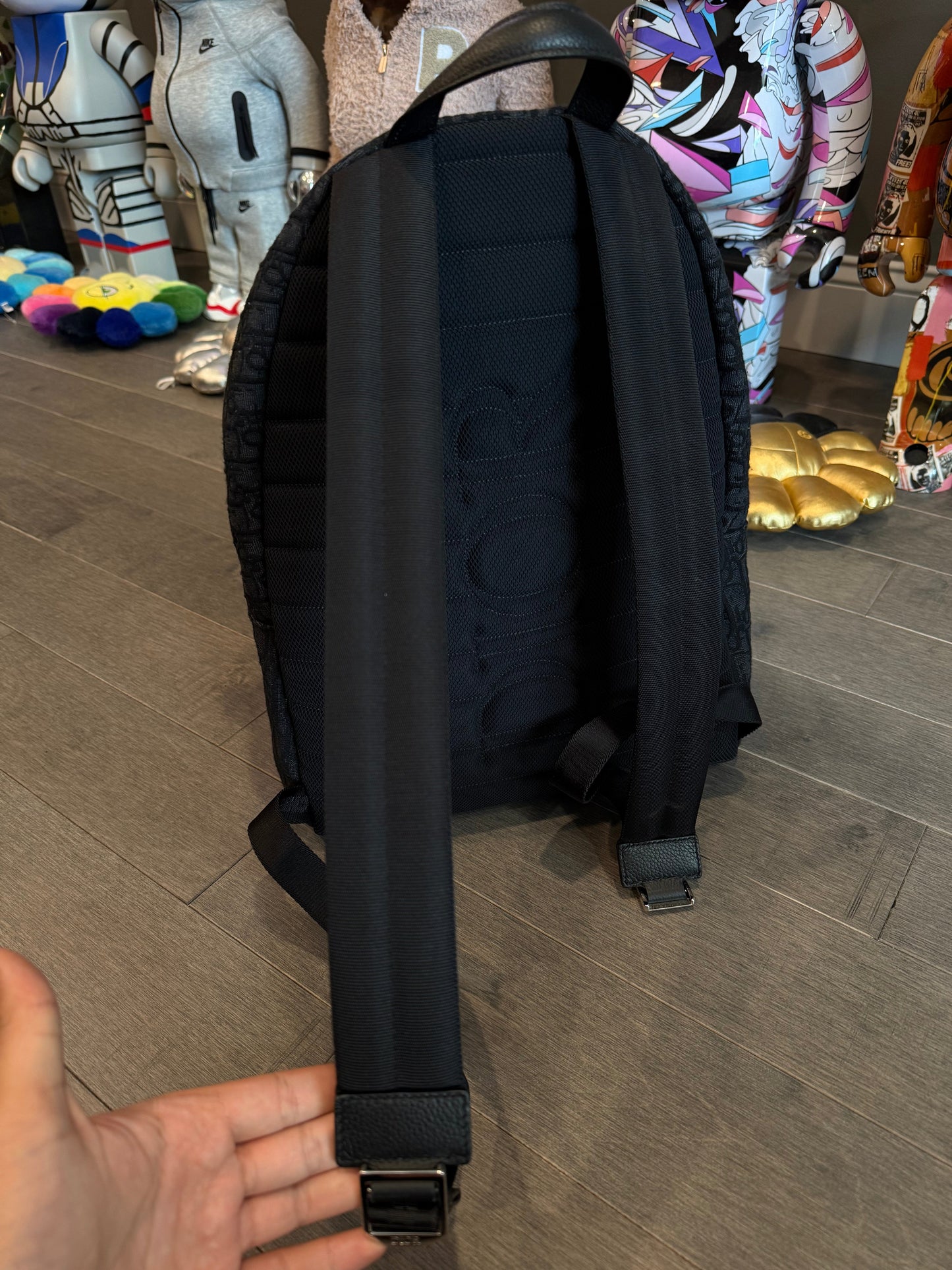 Dior Monogram Backpack Black Like New OS