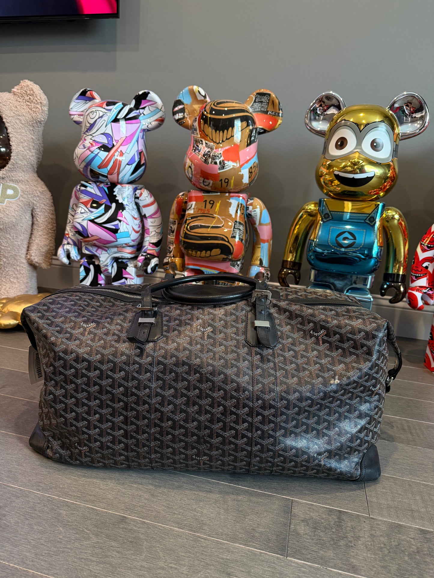 Goyard Duffle Bag Black Used 45